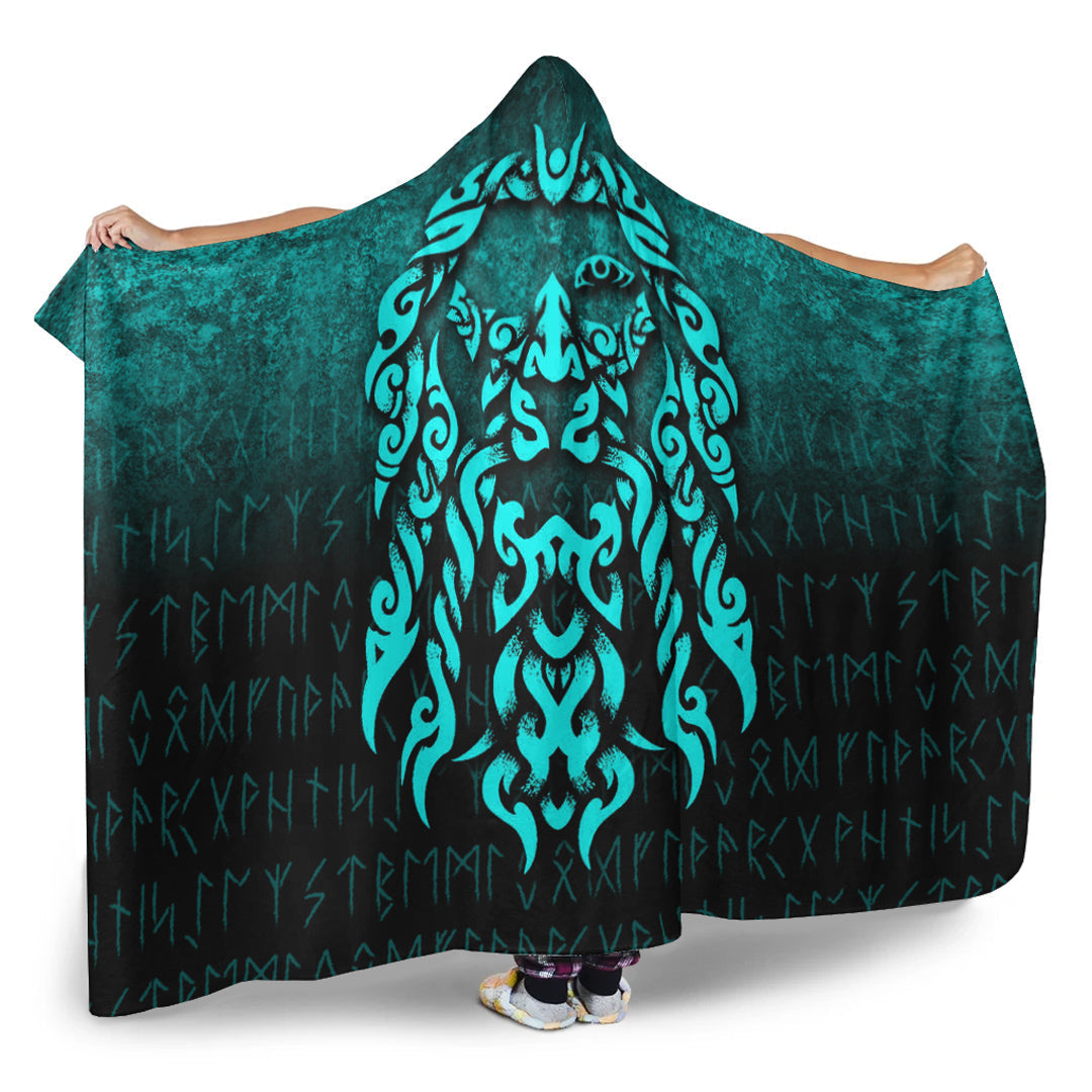 viking-hooded-blanket-viking-god-odin-allfather-in-asgard-raven-god-cyan-version-hooded-blanket