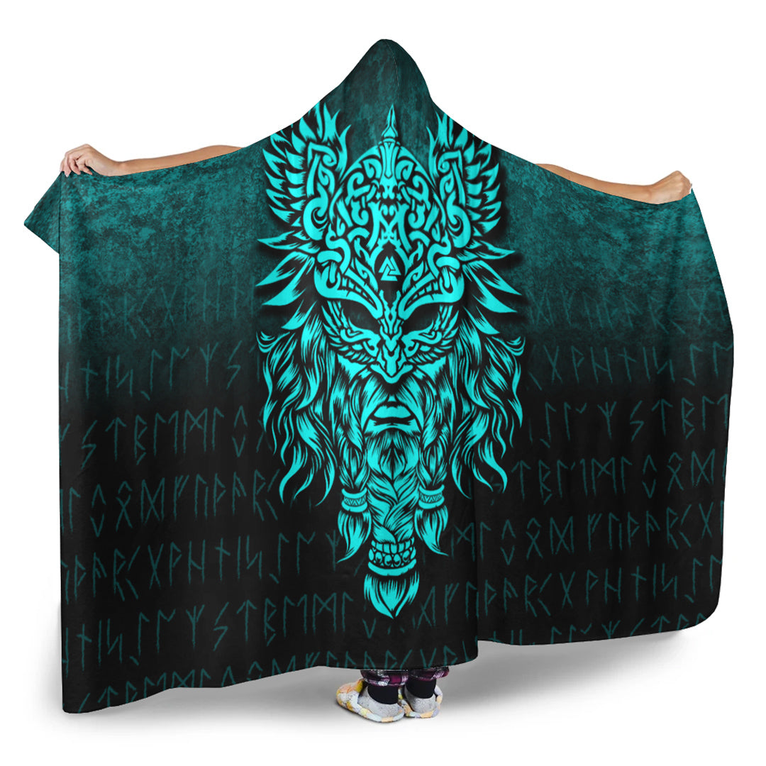 viking-hooded-blanket-odin-the-allfather-asgard-god-and-chief-of-aesir-cyan-version-hooded-blanket