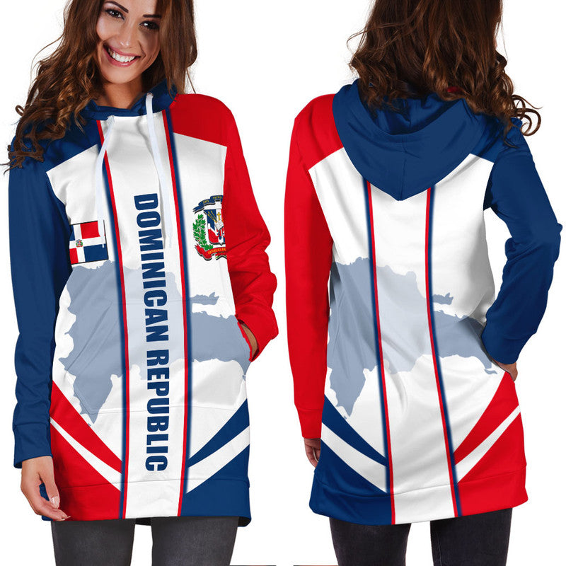 Dominican Republic Hoodie Dress Simple Vibe LT6 - Wonder Print Shop