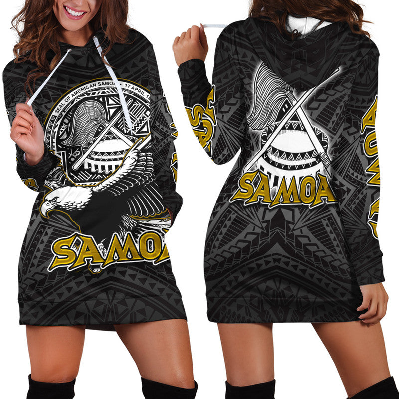 Seal of American Samoa Hoodie Dress LT6 - Wonder Print Shop