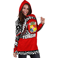 Tonga Hoodie Dress Polynesian Tattoo LT6 - Wonder Print Shop