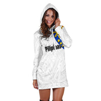 Pilipinas Hoodie Dress Simple Style- White LT6 - Wonder Print Shop