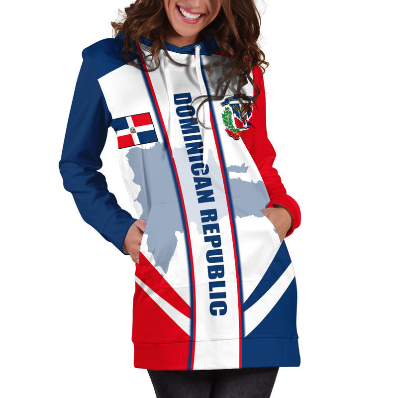 Dominican Republic Hoodie Dress Simple Vibe LT6 - Wonder Print Shop