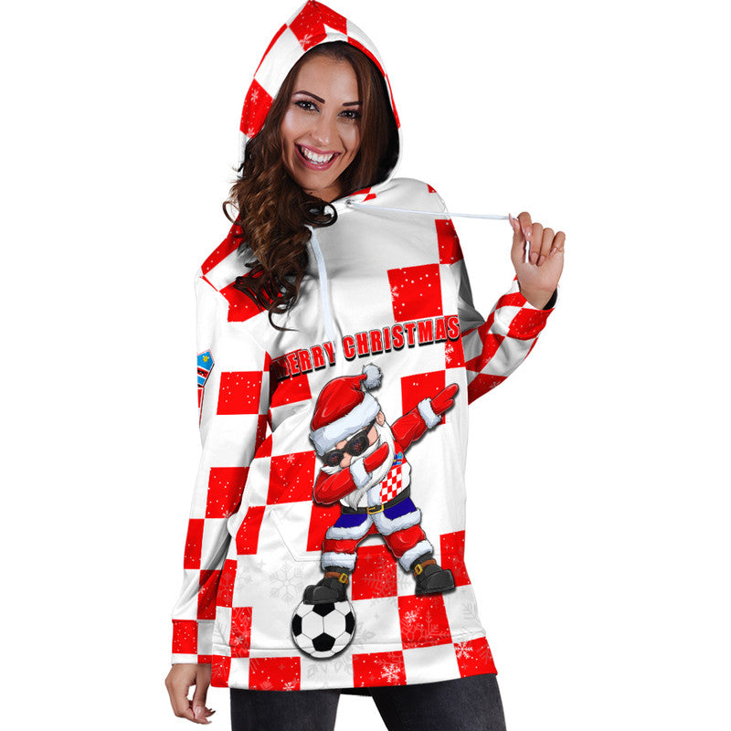 Croatia Christmas Santa Claus Dabbing Hoodie Dress Replica Football Jersey LT6 - Wonder Print Shop