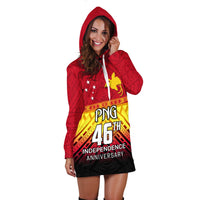Papua New Guinea 46th Independence Anniversary Hoodie Dress LT4 - Wonder Print Shop