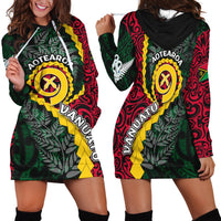 Vanuatu Hoodie Dress Mix Maori Silver Fern LT6 - Wonder Print Shop