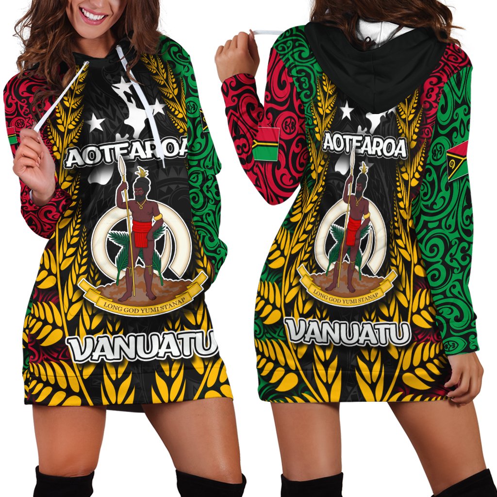 Vanuatu Hoodie Dress Mix Aotearoa LT6 - Wonder Print Shop
