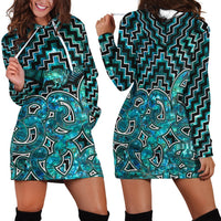 New Zealand Hoodie Dress Maori Graphic Tee patterns Paua Shell LT6 - Wonder Print Shop