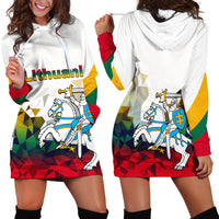 Lithuania Hoodie Dress Polygonal Template Style LT6 - Wonder Print Shop