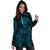 Viking Hoodie Dress Raven Valknut Cyan RLT12 - Wonder Print Shop