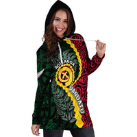 Vanuatu Hoodie Dress Mix Maori Silver Fern LT6 - Wonder Print Shop