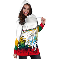 Lithuania Hoodie Dress Polygonal Template Style LT6 - Wonder Print Shop