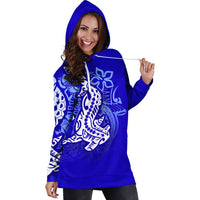 KALAPU NUKULEKA Hoodie Dress Polynesian Hammerhead Shark LT6 - Wonder Print Shop