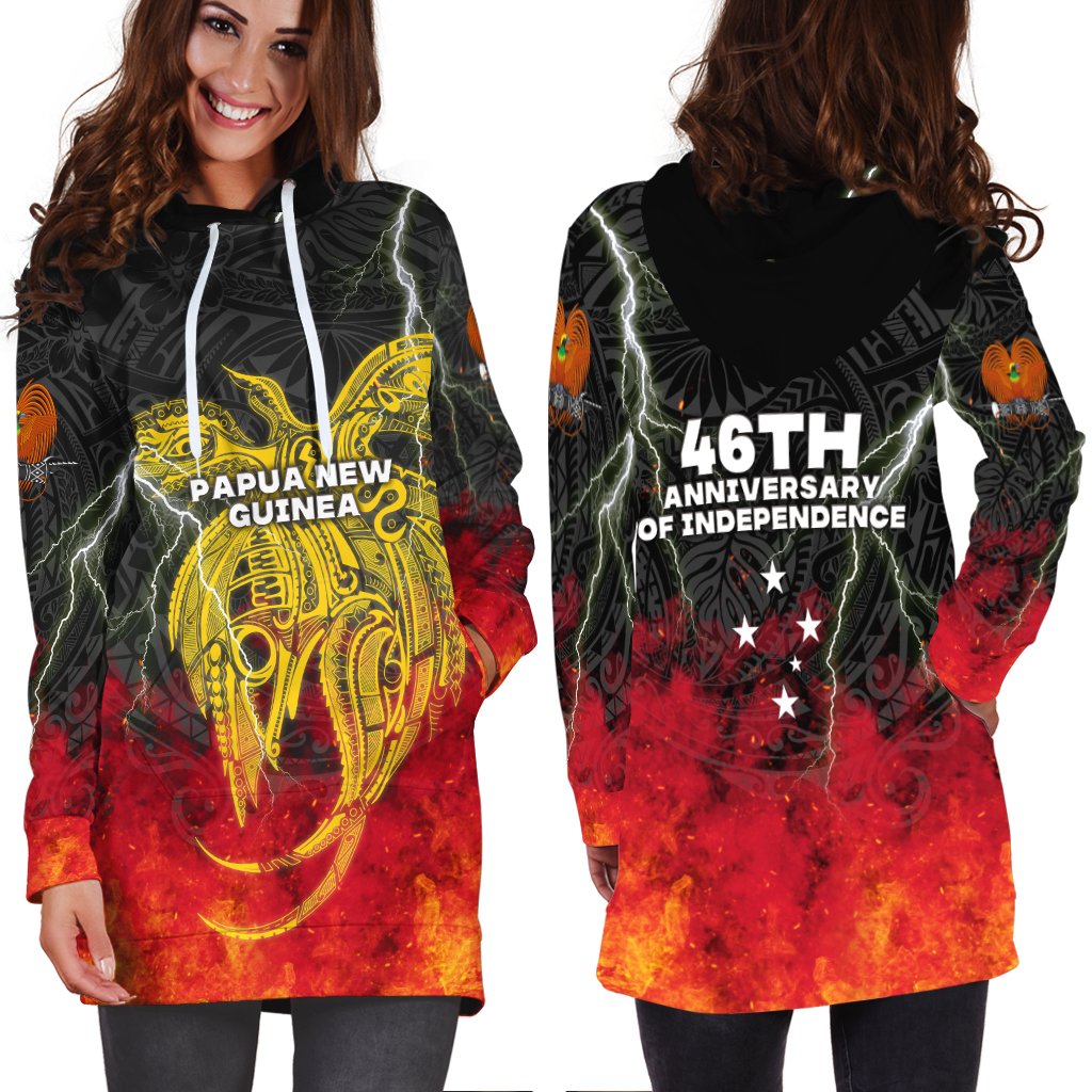 Papua New Guinea Women Hoodie Dress Independence Day Special Style LT16 - Wonder Print Shop