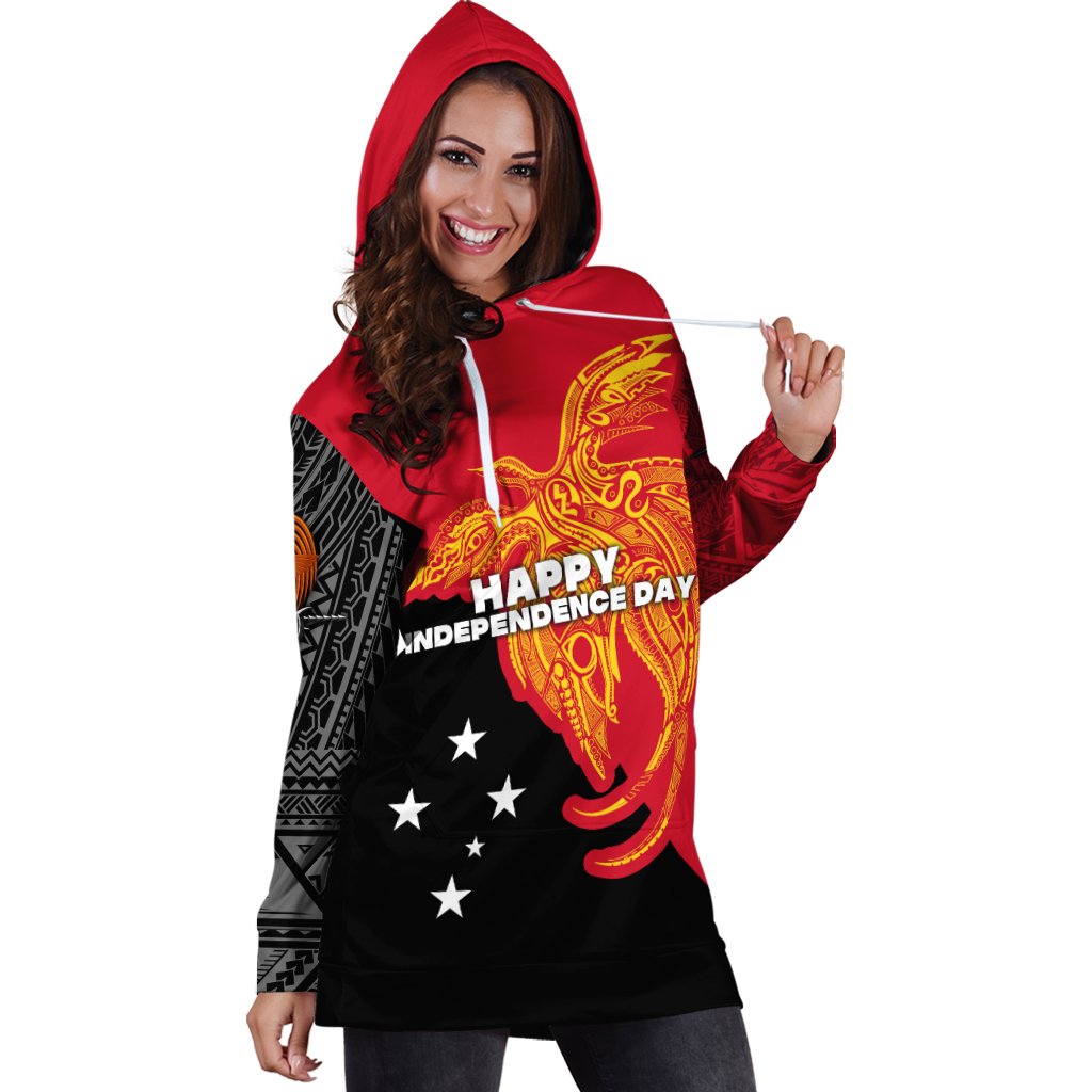 Papua New Guinea Women Hoodie Dress Independence Day Flag Style LT16 - Wonder Print Shop