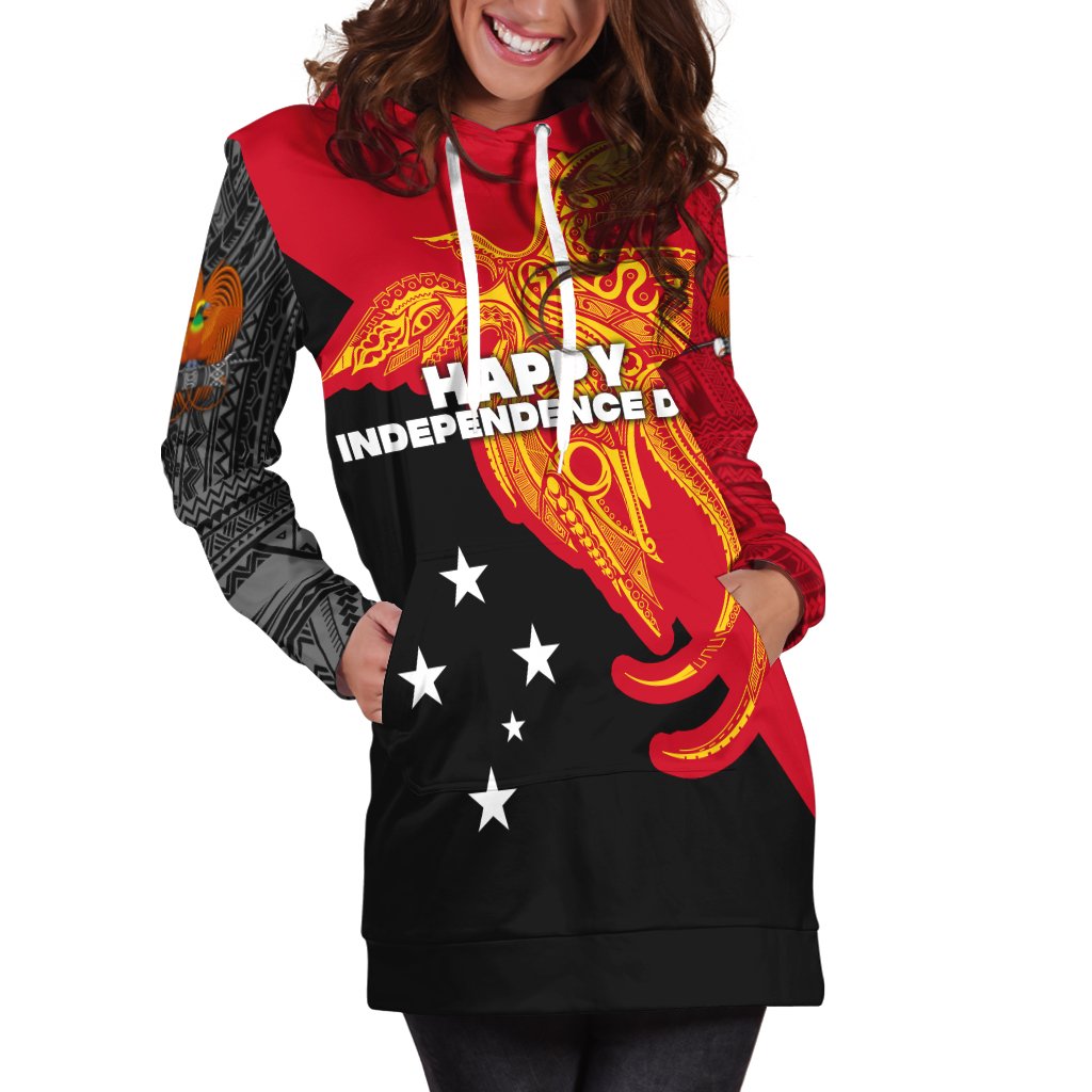 Papua New Guinea Women Hoodie Dress Independence Day Flag Style LT16 - Wonder Print Shop