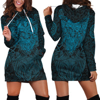 Viking Hoodie Dress Odin With Raven RLT12 - Wonder Print Shop