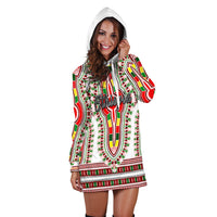 Ethiopia Hoodie Dress Dashiki White Style LT6 - Wonder Print Shop