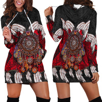 Native American Hoodie Dress Native Dreamcatcher LT6 - Wonder Print Shop