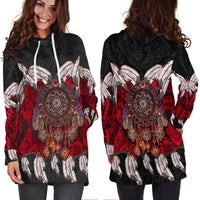 Native American Hoodie Dress Native Dreamcatcher LT6 - Wonder Print Shop