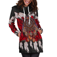 Native American Hoodie Dress Native Dreamcatcher LT6 - Wonder Print Shop