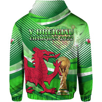 Wales Football Champions Qatar 2022 Sport Style Hoodie Green - Wonder Print Shop