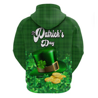 St Patricks Day Hoodie Green Leprechaun Hat With Clover Leaf No2 - Wonder Print Shop