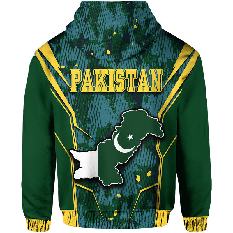 Pakistan Hoodie Men in Green Cricket Team Sport Style - Wonder Print Shop
