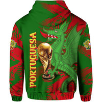 Portugal Football Hoodie Dragon of Royal Arms During The Reign of Queen Maria II - Wonder Print Shop