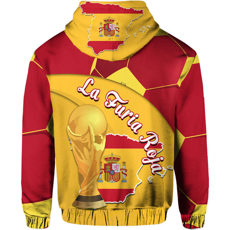 Spain Football Champions Hoodie Spain Flag With Soccer Ball - Wonder Print Shop