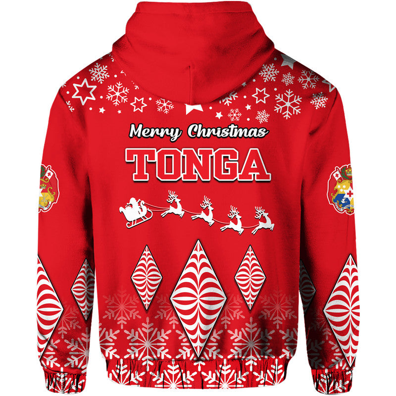 Tonga Kupesi Ngatu Hoodie Merry Christmas - Wonder Print Shop