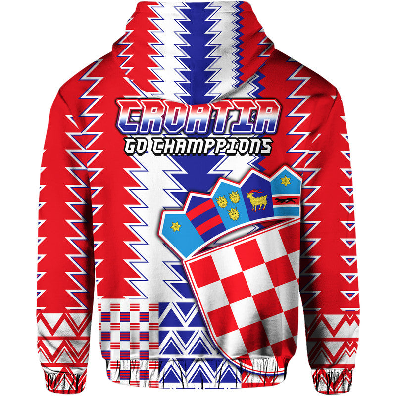 Croatia Football Hoodie Sport Style - Wonder Print Shop