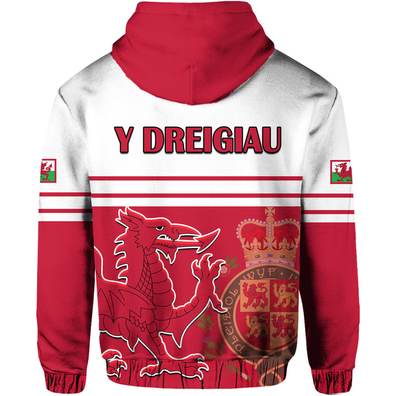 Wales Football Qatar 2022 Cymru Coat of Arms Red Hoodie - Wonder Print Shop
