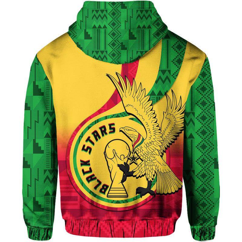 Ghana Football Black Star and Golden Tawny Eagles Hoodie - Wonder Print Shop