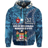 52nd Anniversary Fiji Hoodie Siga Ni Bula Galala Marautaki O Viti - Wonder Print Shop