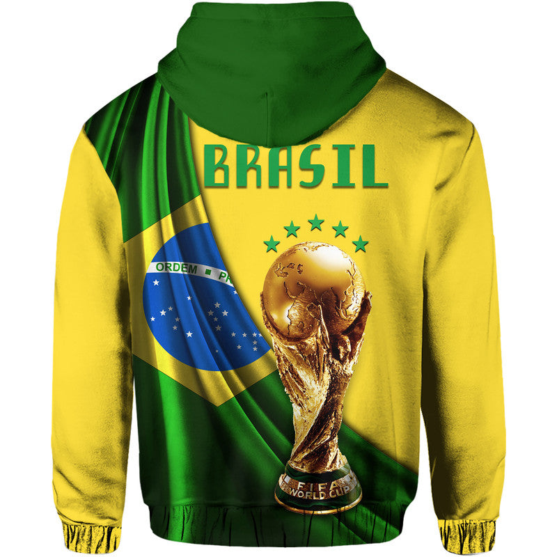 Brazil Hoodie Football Champions WC 2022 - Wonder Print Shop