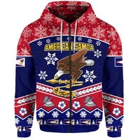 Custom American Samoa Tribal Polynesian Christmas Vibe Hoodie - Wonder Print Shop