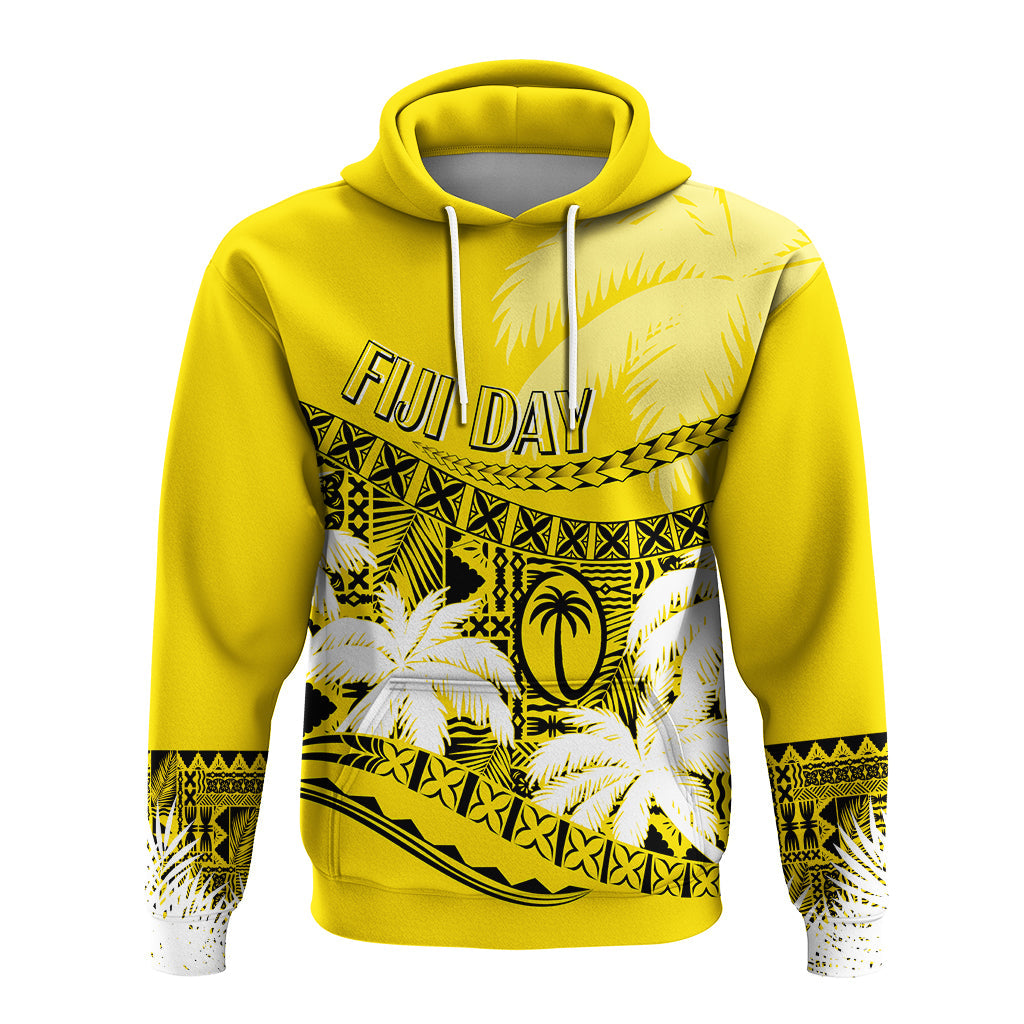 Custom Fiji Day Hoodie Flying Fijians Masi Kesa Style - Gold - Wonder Print Shop