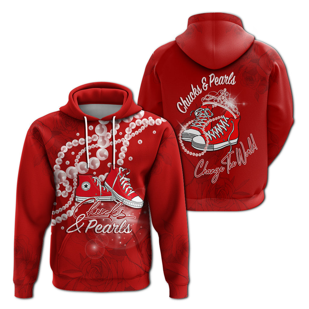 Womxns History Month Hoodie Chucks and Pearls Change The World - Wonder Print Shop