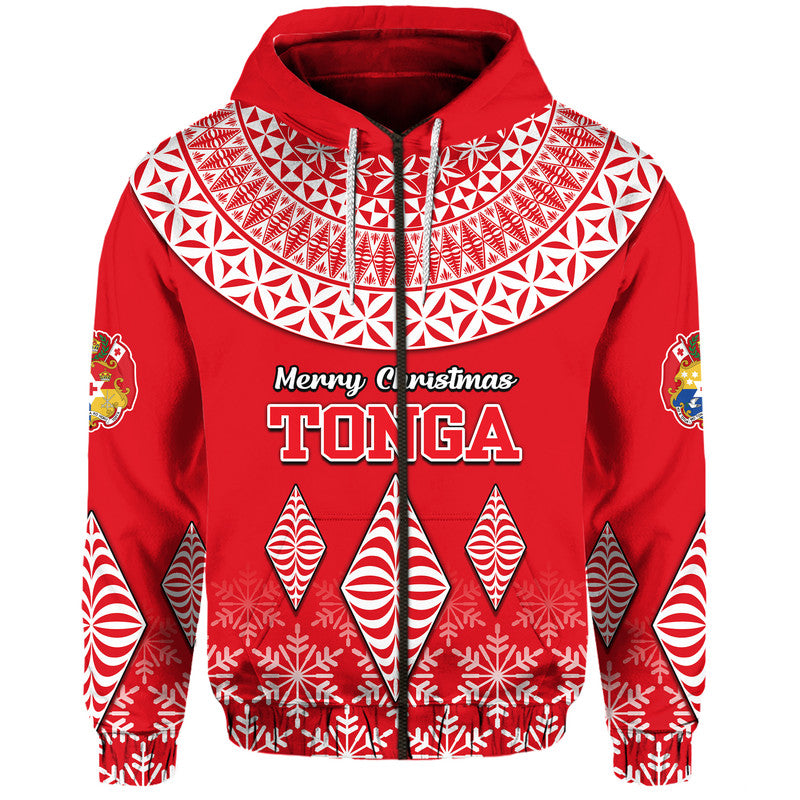 Tonga Kupesi Ngatu Hoodie Merry Christmas - Wonder Print Shop