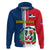Custom Dominican Republic Hoodie Coat Of Arms And Flag Map - Wonder Print Shop