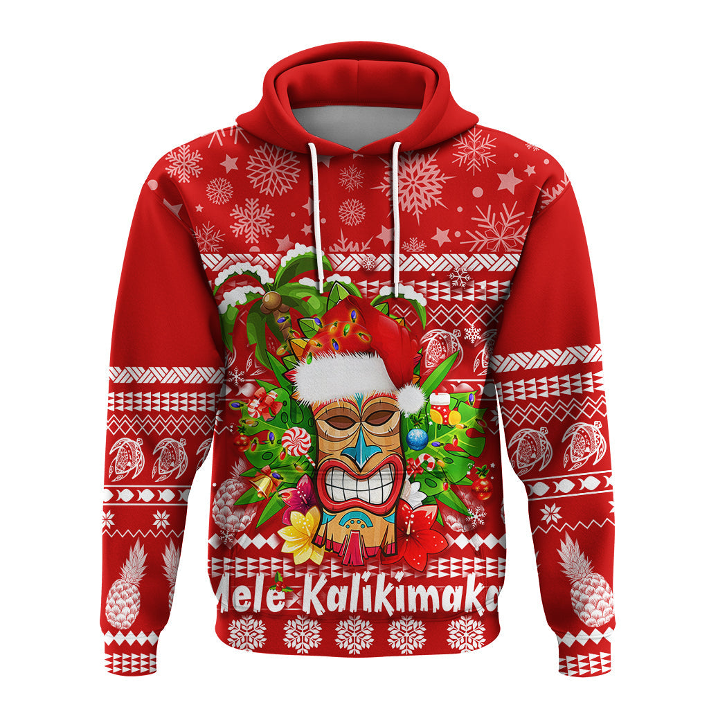 Hawaii Christmas Hoodie Mele Kalikimaka Tiki - Wonder Print Shop