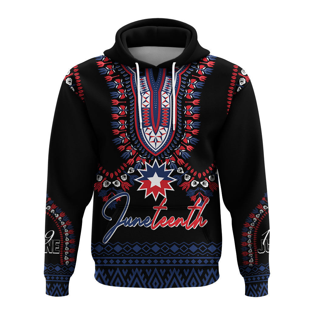 Juneteenth Dashiki Personalised Hoodie Freedom United - Wonder Print Shop