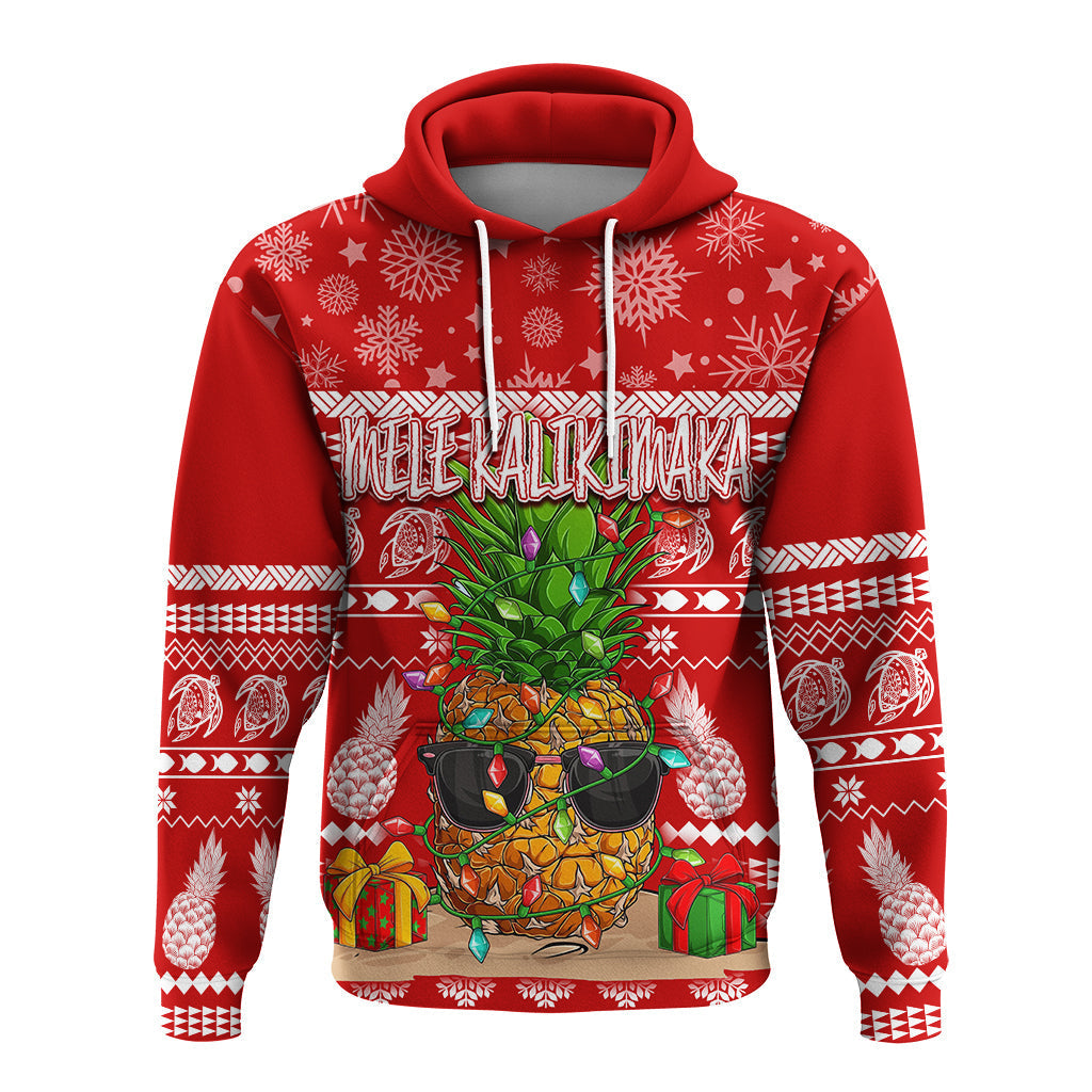 Hawaii Christmas Hoodie Mele Kalikimaka Pineapple - Wonder Print Shop