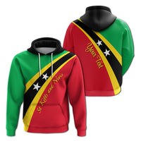 Saint Kitts and Nevis Custom Hoodie SKN Flag Simple Style - Wonder Print Shop