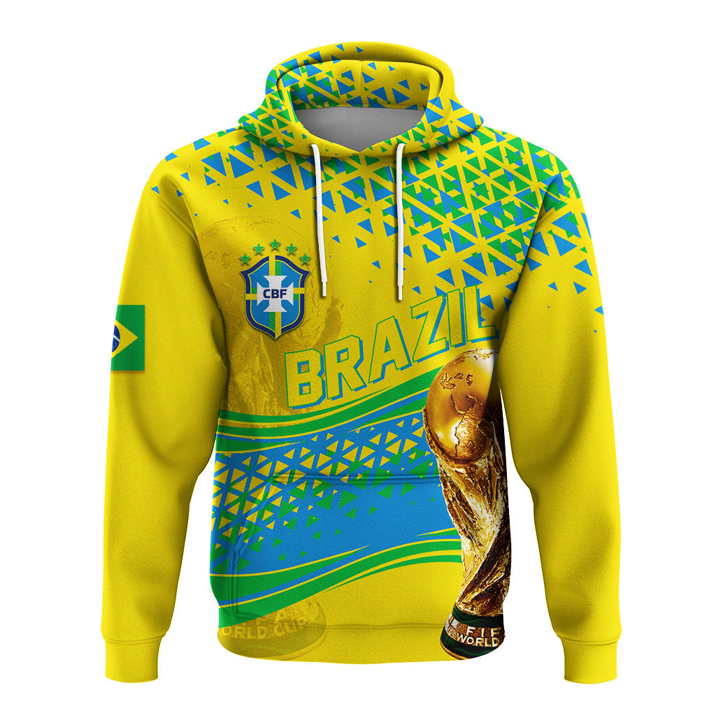 Custom Brazil Hoodie Football 2022 - Champions - Wonder Print Shop
