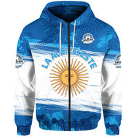 Argentina Sol de Mayo La Albiceleste Flag Style Hoodie Blue - Wonder Print Shop