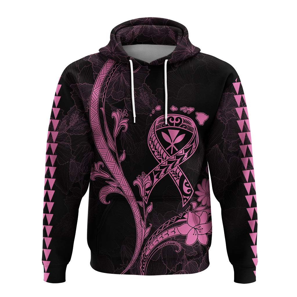 Hawaii Hoodie Breast Cancer Survivor Mix Hibiscus - Wonder Print Shop