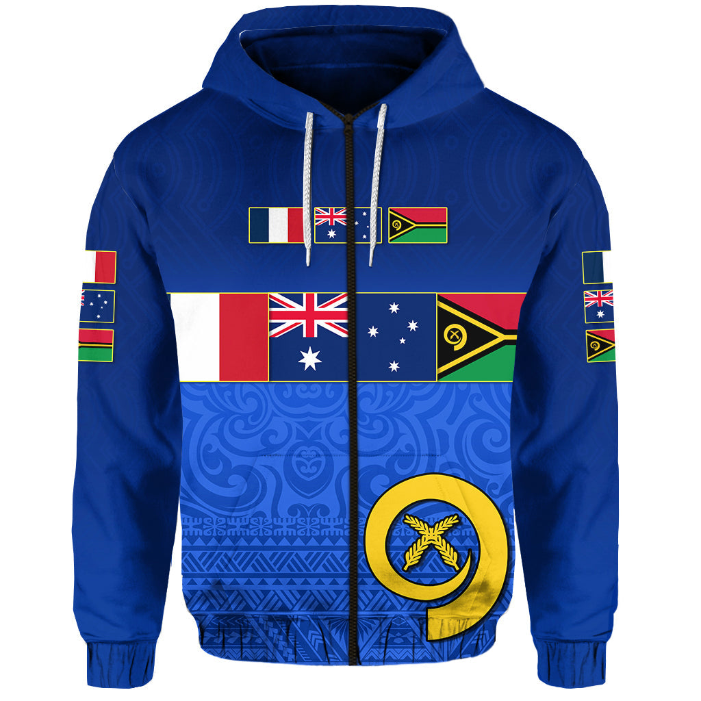 JORDANO 32E71N Football 2022 Vanuatu Hoodie Mix Australia and France Flag LT13 - Wonder Print Shop