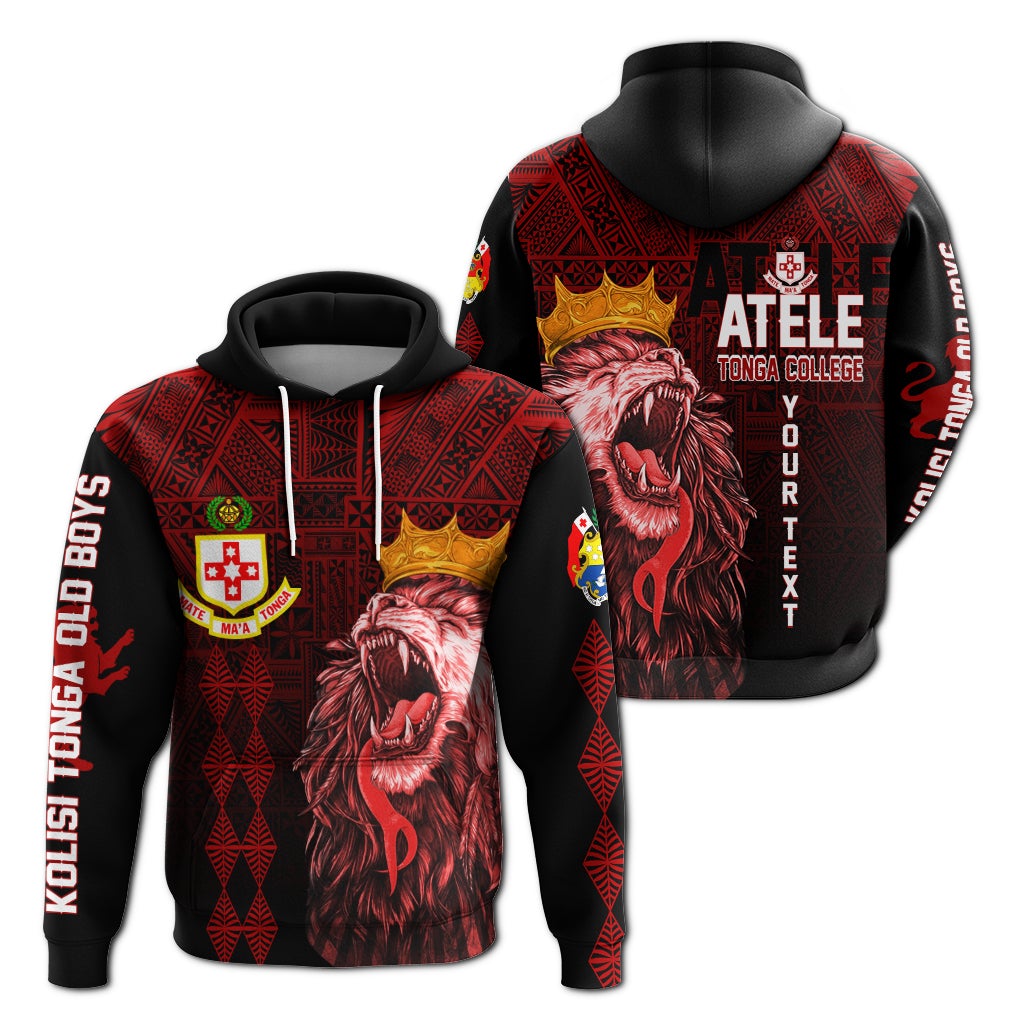 Custom Kolisi Tonga Atele Old Boys Hoodie Red Lions - Wonder Print Shop